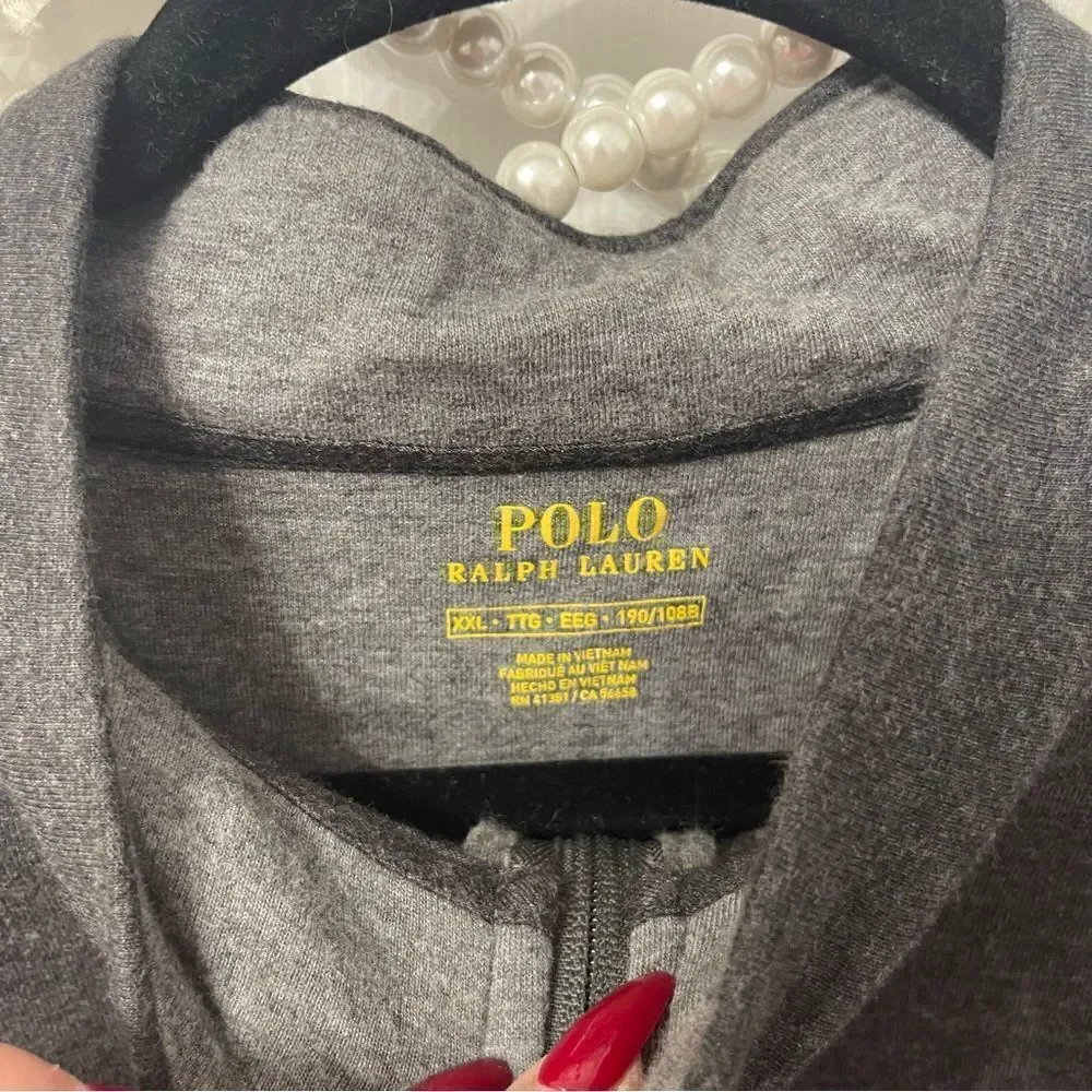 Polo Ralph Lauren Men’s Pullover Sweater 1/4 Zip Gray